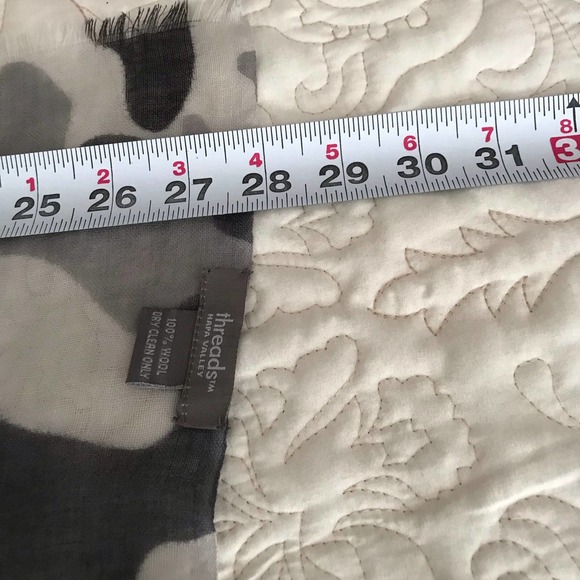 Pretty Persuasions 100% Polyester Fringed Scarf Black, Dark Gray, Light Gray - Picture 3 of 5